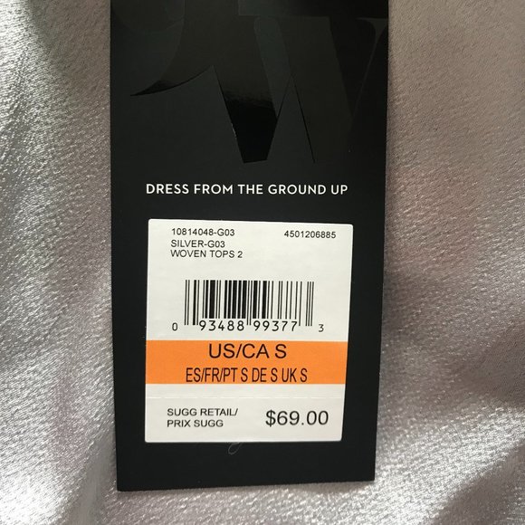 Nine West Metallic Silver Blouse (NWT) - Picture 10 of 13